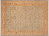 handmade Traditional Design Blue Ivory Hand Knotted RECTANGLE 100% WOOL area rug 10x14